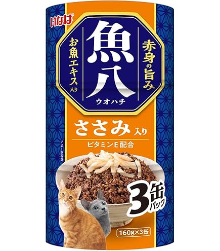 Amazon.co.jp: いなば 魚八 かつお白身入り 160g×3缶×18個 (セット) 猫