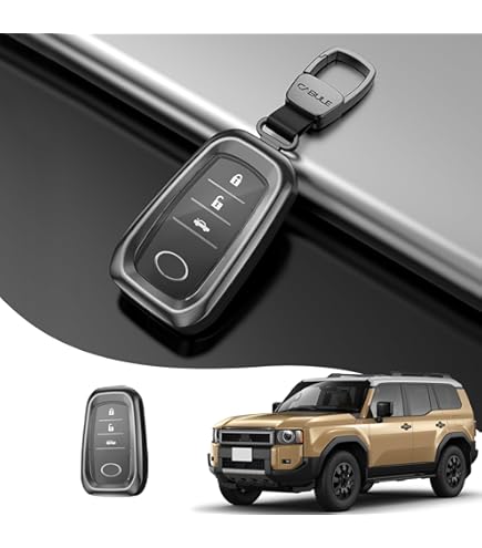 2 Sets Auto Afstandsbediening Sleutel Shell 3 Knoppen Rubber Knop Pad Schakelaars Compatibel met FJ Cruiser LandCruiser LandCruiser Colorado GX LX RX Keyless Entry Key Fob