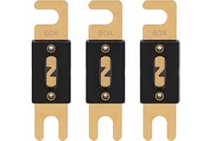 VEXUNGA 60A ANL Fuse 60 Amp Inline Blade Fuses 32V for Car Audio Inverter Automotive Stereo (Pack of 3 pcs)