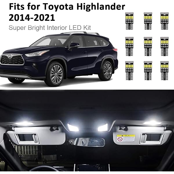 13pcs Highlander Interior LED Lights 