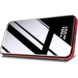 モバイルバッテリー 26800mAh 大容量 【PSE認証済】急速携帯充電器 2USB出力ポート&2入力ポート（MicroとType-C入力ポート）LCD残量表示 鏡面仕上げデザイン 持ち運び便利 iPhone/iPad/Android機種対応