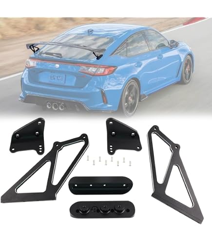 Amazon | Aosuracing 調節可能リアスポイラー取り付けブラケットハイ 