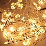 Warmwhiteスノーフレークテーマwith 3 AA Battery Powered 10 M 1000 LED銅文字列フェアリーライトクリスマスホリデー照明