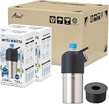 アトラス ペットボトルホルダー 水筒 24個セット 保冷 ペットボトルクーラー 500ml 700ml 真空断熱 シルバー 大容量 ハンドル 取っ手付き スペーサー付き ボトルインボトル ABIB-LSVSP24P