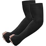 Arm Sleeves with Thumb Hole for Women Men Youth, UV Sun Protection Compression Cooling Sleeves to Cover Arm Tattoo