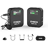 ワイヤレスマイク, SYNCO G2A1PRO 音量調整 ノイズキャンセリング機能 操作簡単 充電ケース持ち 持ち運び便利 動画撮影/セミナー/音声収録 一眼レフカメラ/iPhone/Android/パソコン/アクションカメラ対応 外付けマイク, ピ