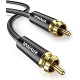VANAUX サブウーファー ケーブル 同軸デジタルケーブル rcaオーディオケーブル オス→ オスホームシアター／バースピーカー／テレビ／PS4／XBox／ゲーム機をサポート(2M, ブラック)