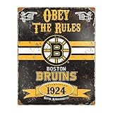 Boston Bruins NHLヴィンテージメタルサイン( 11.5in X 14.5 in )