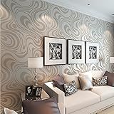 QIHANG Modern Luxury Abstract Curve 3d Wallpaper Roll Mural Papel De Parede Flocking for Striped Cre
