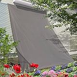 GROOVY OUTSTYLE オーニング シェード 195×300cm グレー 撥水 バルコニー ベランダ ガーデン シェード 日よけ 目隠し シート プライバシー UVカット 簡単設置 ハトメ 6