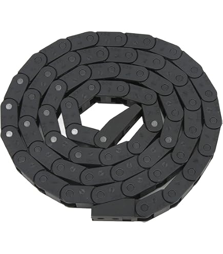 FUNSUEI 2-Pack Cable Drag Chains - 25x70mm Black Nylon Cable Carriers For CNC Machines & Equipment