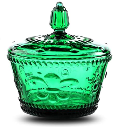 Amazon｜ANSQU 23.7 FL OZ グリーンガラスキャニスター、蓋付き