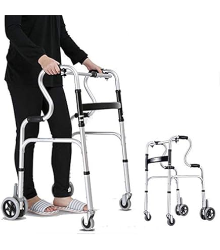 Amazon | BQKOZFIN 折りたたみ歩行器介護用 軽量アルミ製前輪式 高さ
