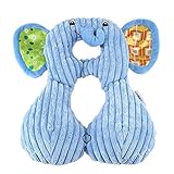 Jollybaby ネックピロー シートベルト枕 クッション 可愛い動物 飛行機 ドライブ ベビーカー用 子供に最適 (ゾウ)