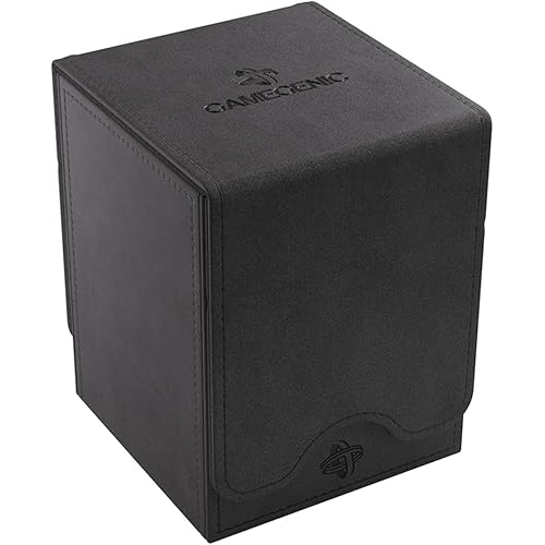 Gamegenic Squire 100+ XL Convertible Deck Box | Card Storage Box with Removable Cover Clips | Holds 100 Double-Sleeved Cards 