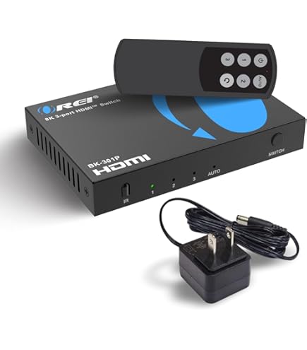 Amazon | 4K@60Hz 5 Port HDMI Switch with Remote，5 in 1 Out 4Kx2K