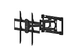 Amazonベーシック テレビ壁掛け金具 デュアルアーム フルモーションTVマウント , 94cmから203cm, S63A ブラック