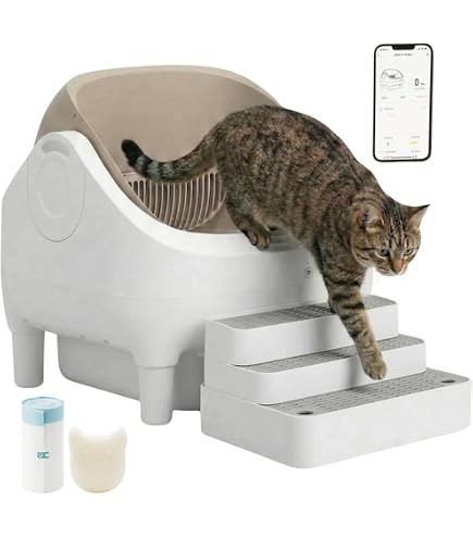 Amazon | UEEYAC（ユーヤク） 猫用全自動トイレ トイレ 猫 AI スマート