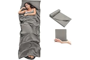 インナーシュラフ 寝袋 インナーシーツ 軽量 肌触り良い 旅行・列車・ホテル用 車中泊 防災用品 地震対策災害 キャンプ 室内兼用 収納バッグ付き 丸洗い可能