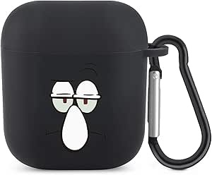 Amazon スポンジ ボブ キャラ イカルド フェイス イラスト Case For Air Pods ケース 充電ケース 用カバー クリア ハイブリッド フレキシブルtpuフレーム き透明pc保護カバー Ytbhg ケース カバー