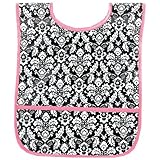AM PM Kids! Laminated Bib, Damask with Hot Pink, Small by AM PM Kids! [並行輸入品]