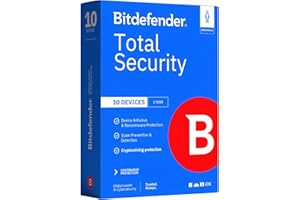 Bitdefender Total Security - 10 Device,1 Year Subscription, PC/Mac, Activation Code by Mail
