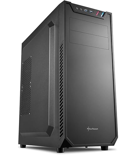 Amazon | Sharkoon ミニタワーPCケース SHA-S1000-V メタルサイド 