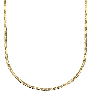 [フェアリーカレット] 18金ネックレス K18 6面W喜平チェーン 日本製 検定印 10g 50cm 中留め