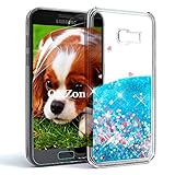 OKZone Samsung Galaxy A3 2017 ケース HDスクリーンフィルム付き キラキラ キレイ ファッション リキッド流砂 3D 輝き かわいい 透明 TPU ゲルシリコーン 耐衝撃