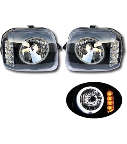 Amazon | JB23 ジムニー 流れるウインカー ヘッドライト ブラック