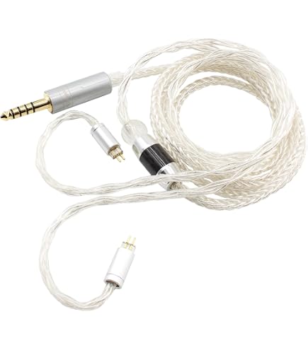 Amazon.co.jp: Youkamoo 4.4mm バランス 8芯 編組 銀メッキ線