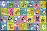 Kev & Cooper Playtime Collection ABC Alphabet Animal Educational Area Rug - 3'3" x 4'7" [並行輸入品]