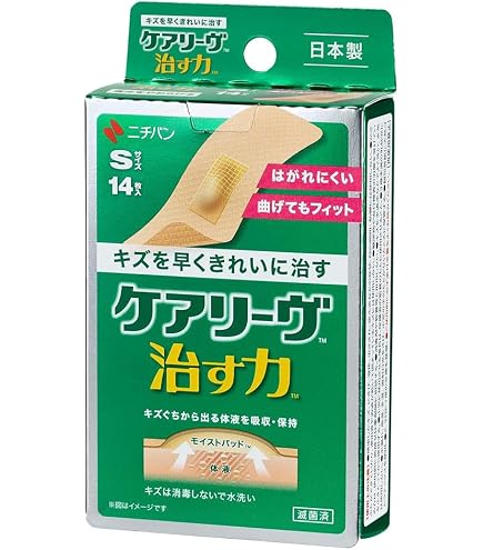 Amazon | ニチバン 素肌タッチ救急バン ケアリーヴ Sサイズ4枚 Mサイズ