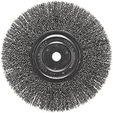 Weiler Vortec Pro Narrow Face Wire Wheel Brush Round Hole Carbon Steel Crimped Wire 8 Diameter 0.014