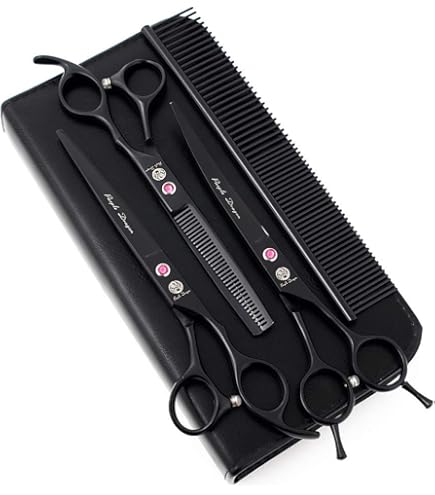 Amazon | Purple Dragon ペット用はさみ4点セット すきバサミ 湾曲