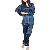 Amazon | [kurevy] レディース シルクパジャマ 上下セット 高級