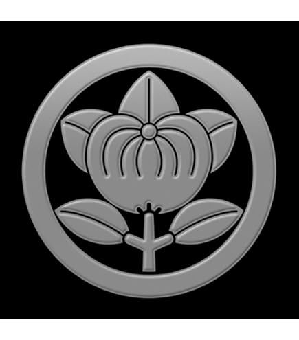 Amazon | 家紋シール 4220_丸に三つ足橘（三茎橘） 6cm x 6cm 4