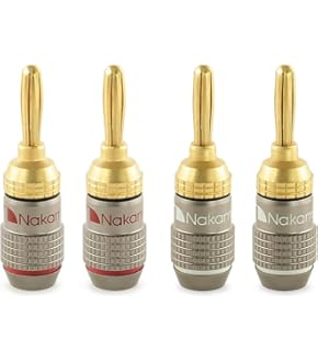 さくら　ナカミチ 24K 金メッキ バナナプラグ 100本 Amazon | Nakamichi バナナプラグ banana plugs 24K金メッキ