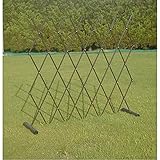 簡易フェンス つる草花トレリス 【伸縮式 使用可能幅200cm】 スチール 日本製 〔防犯 事故防止 園芸 ガーデニング用品〕