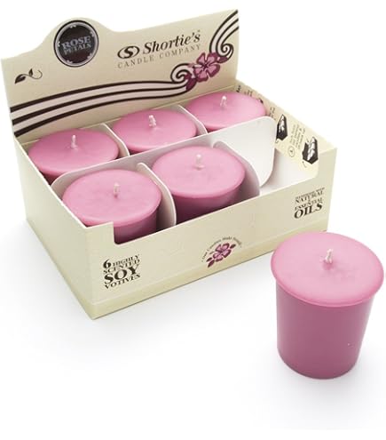 Zest Candle 12-Piece Hot Pink Square Glass Votive Candles - Hand Poured Set