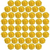 Kicode バラの花のブーケ 人工フォーム 50のパック 2.4インチ14色 結婚式のブーケセンターピースパーティーベビーシャワーの装飾のDIY