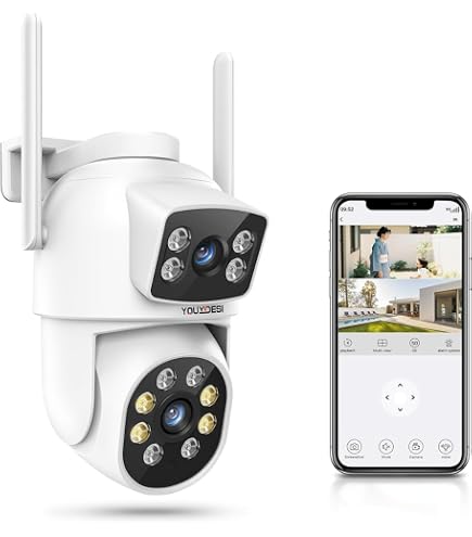 Amazon.co.jp: 【二つ監視画面・パンチルト・夜間カラー・2.4/5Ghz Wi