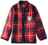 ニシキ ボンシュシュ チェック柄ボアジャケット P3314  90cm レッド・P3314-90-R