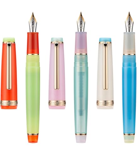 Shiyou-Jinhao Fountain Pen New Shark Shape Set Of 12 PCS Fine Nib Diversity Color Pen With Refillable Converters School Office Supplies