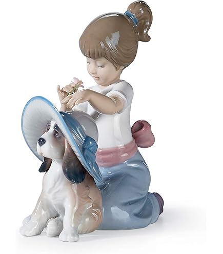 Amazon.co.jp: リヤドロ(Lladro) 犬と少女 乗せてあげる #ldr