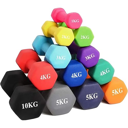 MOJEER ダンベル【2個セット1kg 2kg 3kg 4kg 5kg 6kg 8kg10kg】【 選べる8色】【エコ材質】筋トレ ダイエット 鉄アレイ ソフトコーティング HB