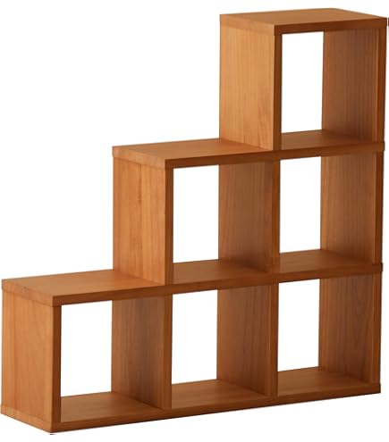 Amazon｜vidaXL 階段型 本棚/ディスプレイシェルフ 107cm ホワイト