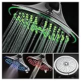 DreamSpa Ultra-Luxury Extra-large 8 Inch Chrome Face 5-Setting Rainfall LED Shower-Head by Top Brand