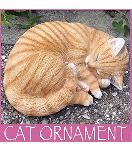 Amazon.co.jp: 猫の置物 香箱座り(こうばこずわり)猫(茶トラ