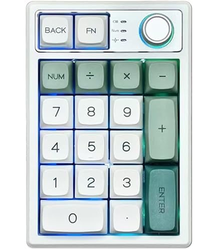ZMX Stars21 Mechanical Number Pad,VIA/QMK Programmable Macro Numpad Aluminum CNC Gasket Hot Swappable Wireless